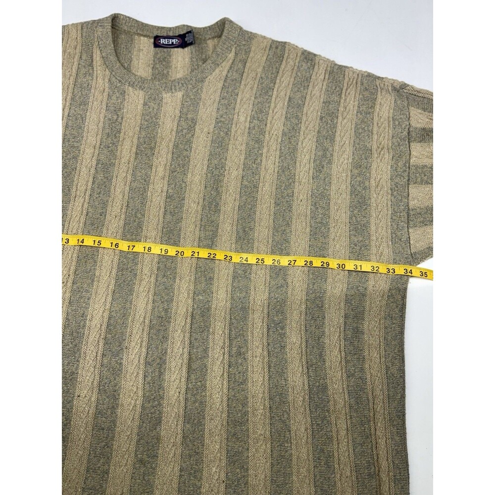 Vintage REPP LTD Sweater Mens 5XL Textured Pullover Coogi Inspired USA 90s - Picture 5 of 8